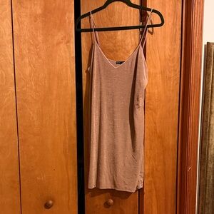 Beige Slip Tank silky dress - Women Zara size Medium